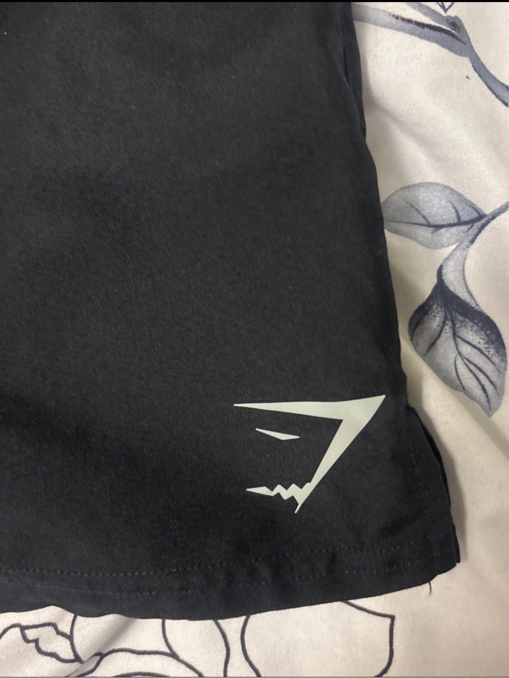 Gymshark  Black Athletic Shorts with White Logo